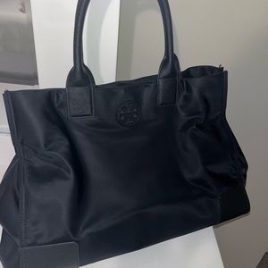 Authentic Tory Burch Ella Nylon Black Tote